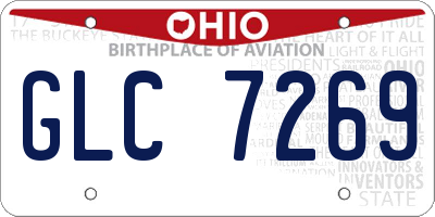 OH license plate GLC7269