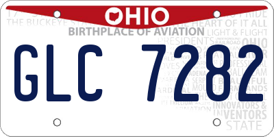 OH license plate GLC7282
