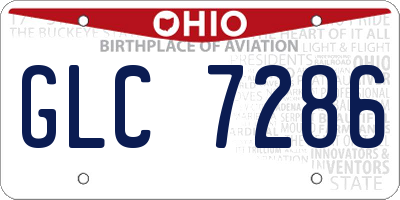 OH license plate GLC7286