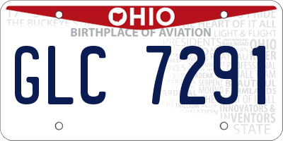 OH license plate GLC7291