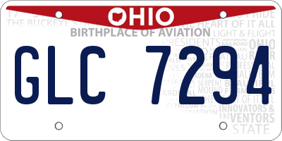 OH license plate GLC7294