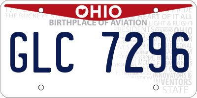 OH license plate GLC7296