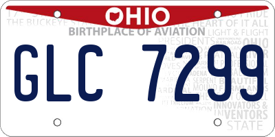 OH license plate GLC7299