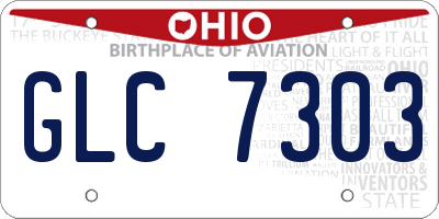 OH license plate GLC7303