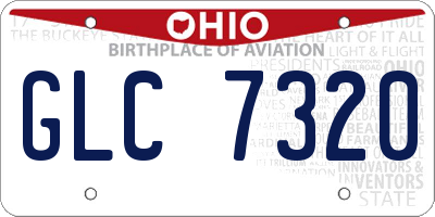 OH license plate GLC7320