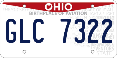 OH license plate GLC7322