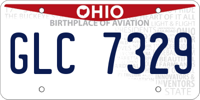 OH license plate GLC7329