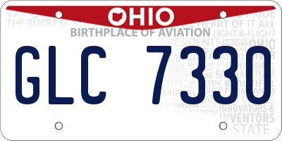 OH license plate GLC7330