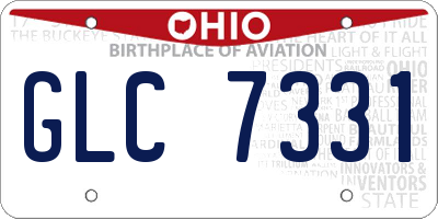 OH license plate GLC7331