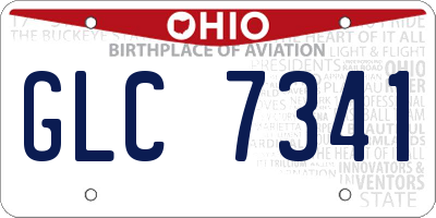 OH license plate GLC7341