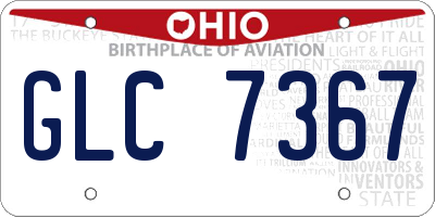 OH license plate GLC7367