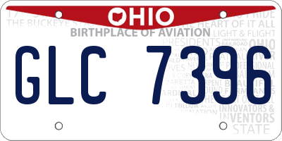 OH license plate GLC7396