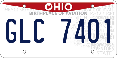 OH license plate GLC7401