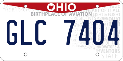 OH license plate GLC7404