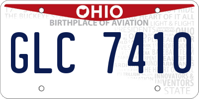OH license plate GLC7410