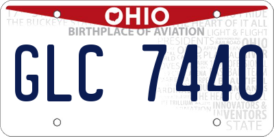 OH license plate GLC7440