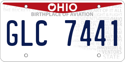 OH license plate GLC7441