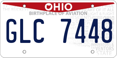 OH license plate GLC7448