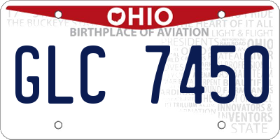 OH license plate GLC7450