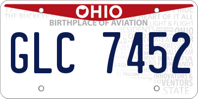OH license plate GLC7452