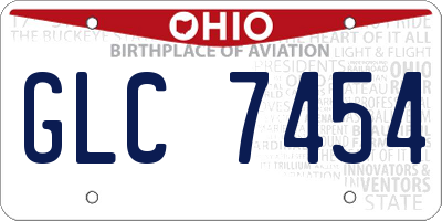 OH license plate GLC7454