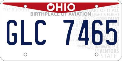OH license plate GLC7465