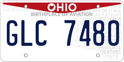 OH license plate GLC7480