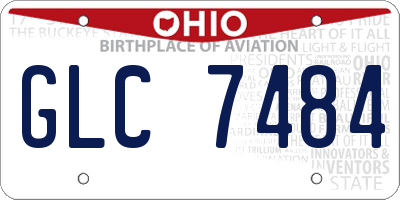 OH license plate GLC7484