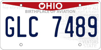 OH license plate GLC7489