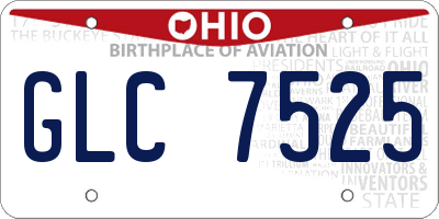 OH license plate GLC7525