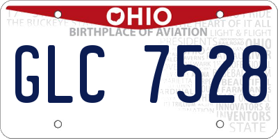 OH license plate GLC7528