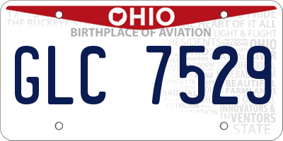 OH license plate GLC7529
