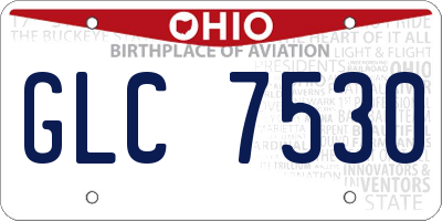 OH license plate GLC7530