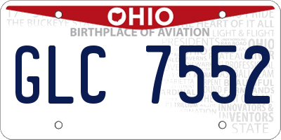 OH license plate GLC7552