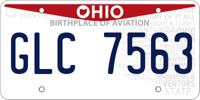 OH license plate GLC7563