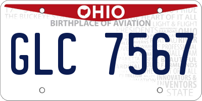 OH license plate GLC7567