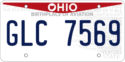 OH license plate GLC7569