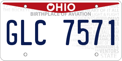 OH license plate GLC7571