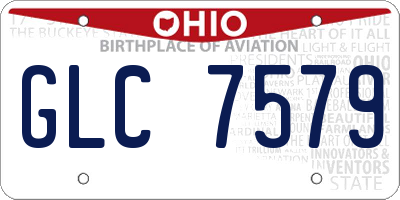 OH license plate GLC7579