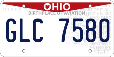 OH license plate GLC7580