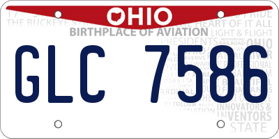 OH license plate GLC7586