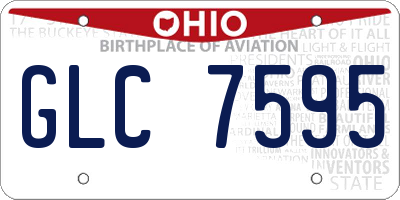 OH license plate GLC7595