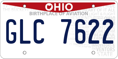 OH license plate GLC7622