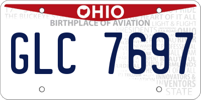 OH license plate GLC7697