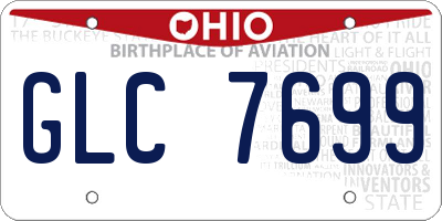 OH license plate GLC7699
