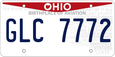 OH license plate GLC7772