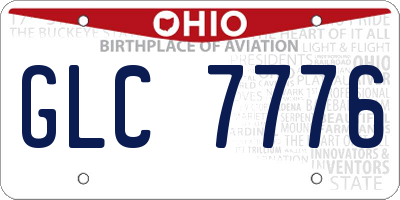 OH license plate GLC7776