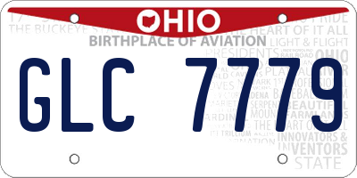 OH license plate GLC7779