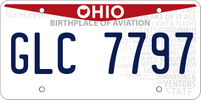 OH license plate GLC7797