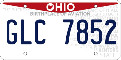 OH license plate GLC7852